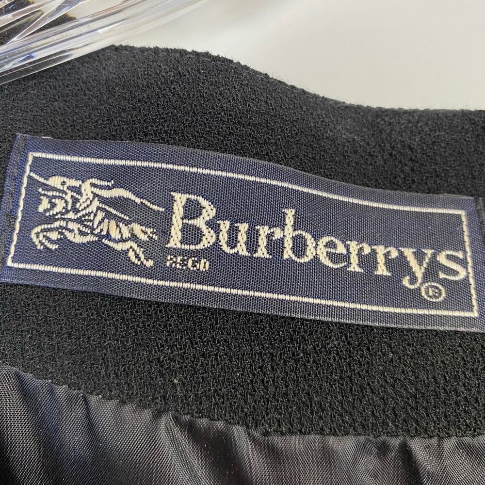 Burberry 100% Wool Black Sheath Dress Vintage Authenticated Size 8 - Picture 6 of 12